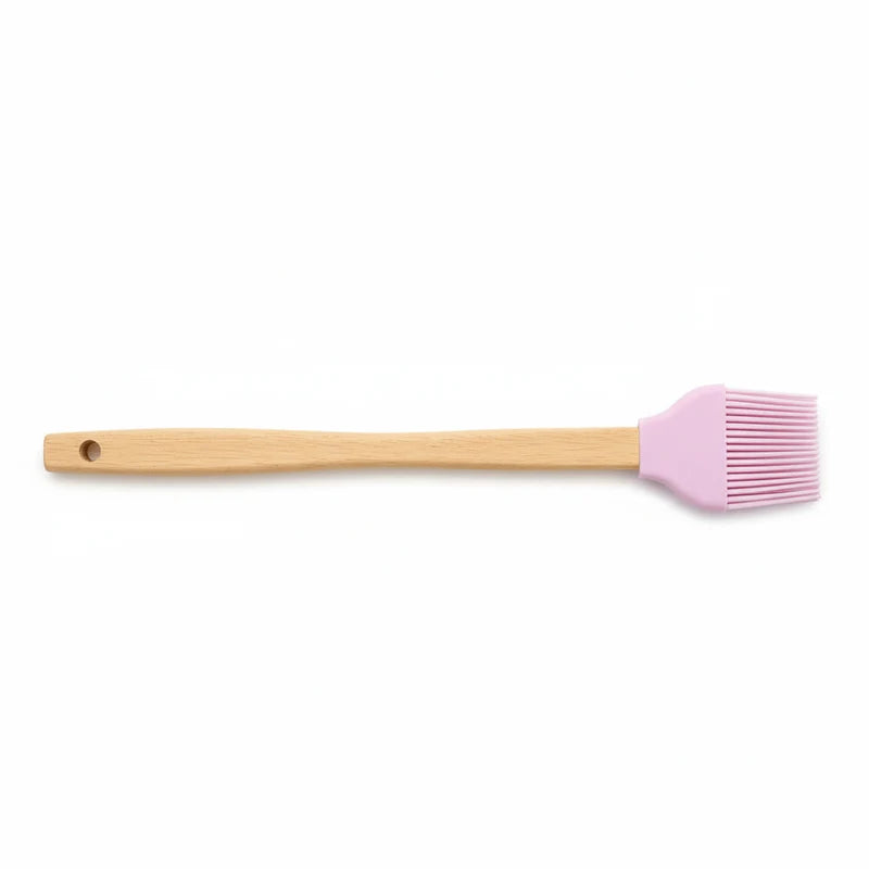 Silicone Oil Brush with Wooden Handle